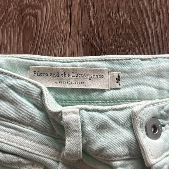 NWT Anthropologie Pilcro and The Letterpress High Rise Slim Jeans Mint 26 Tall - Picture 4 of 7
